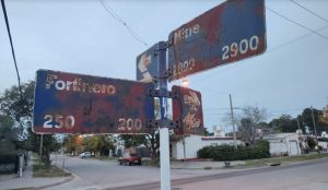 Corte de calzada en tramo de Juan Manuel de Rosas