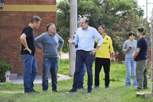 El intendente Federico Susbielles supervisó la obra de ampliación de desagües en calle San Martín