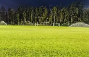 Sansinena concretó la iluminación de la cancha auxiliar